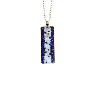 Moonlit Aspen - Glass Micromosaic Pendant