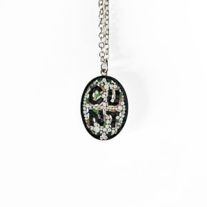 C.U.N.T. - Glass Micromosaic Pendant